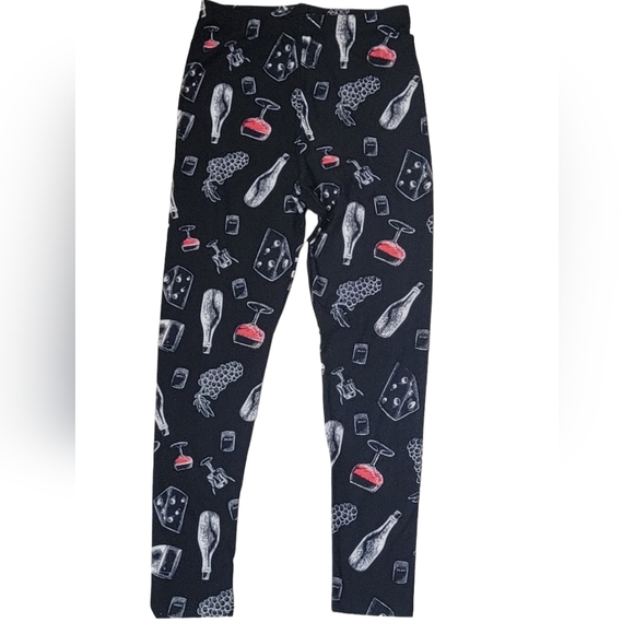 Wine & cheese leggings - Picture 1 of 3